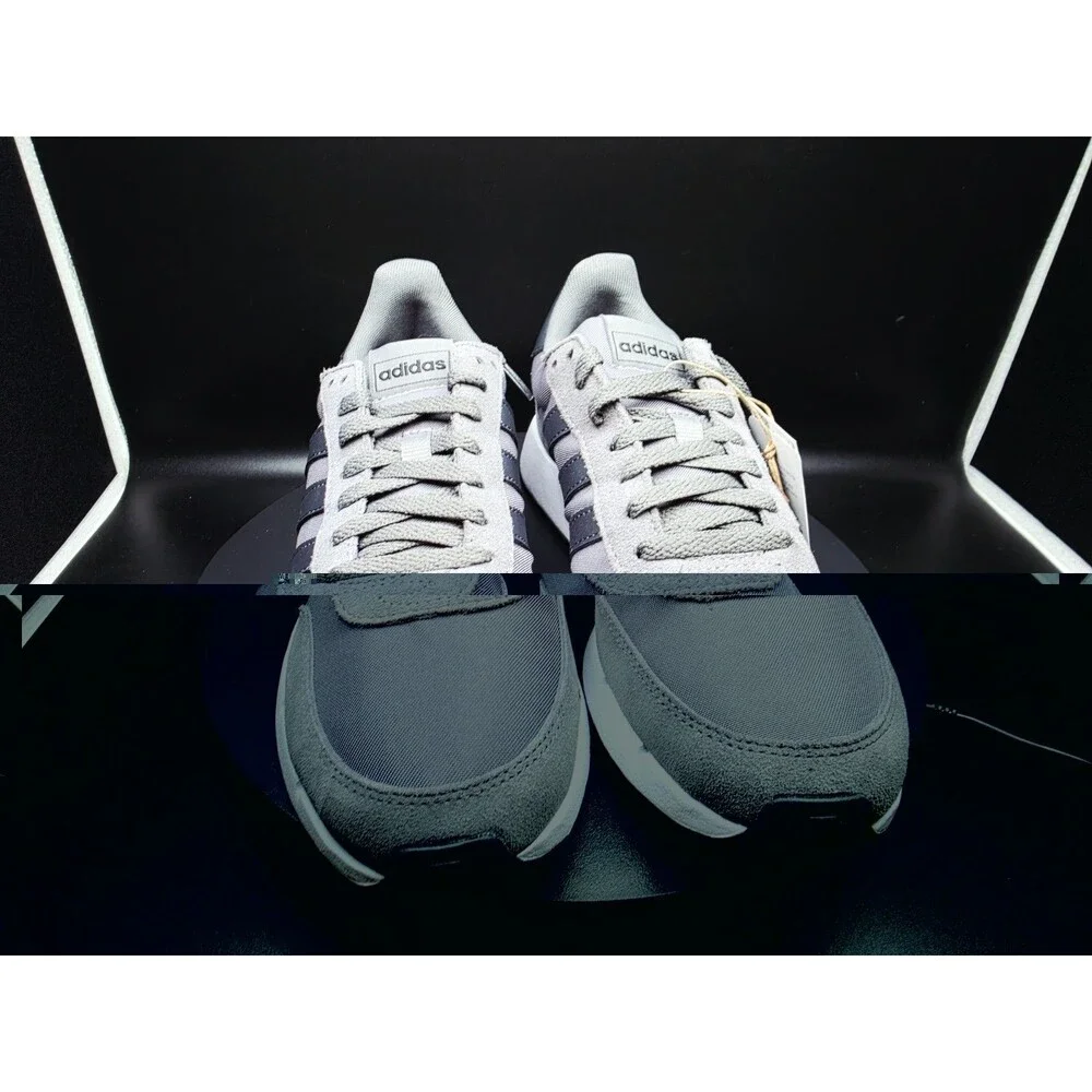 adidas Run 60s 2.0 Grey/Carbon/White Men’s Low Top Lace-Up Suede SIZE US 8.5 MEN